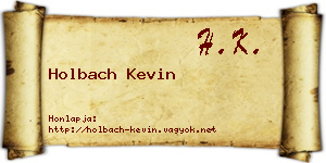 Holbach Kevin névjegykártya